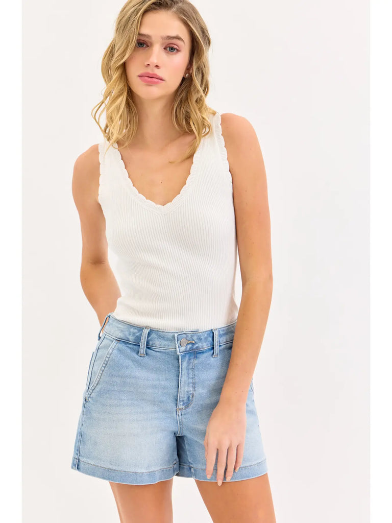 High Rise Trouser Shorts