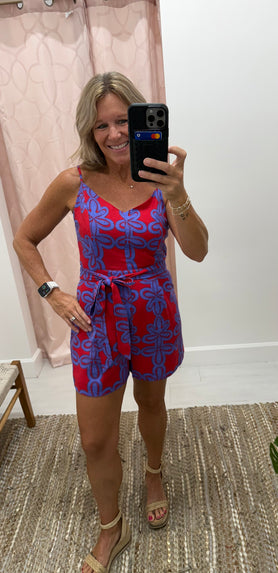 Rory Floral Kirsten Tie Romper