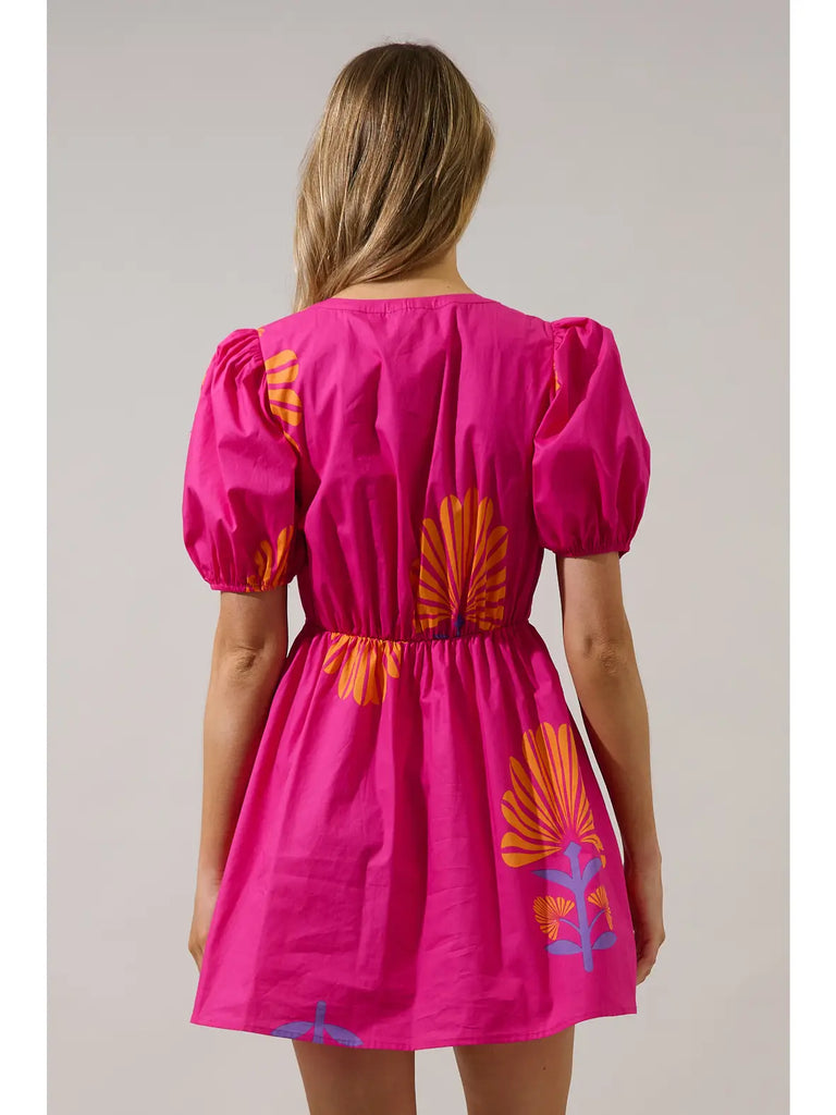 Alba Puff Sleeve Mini Dress
