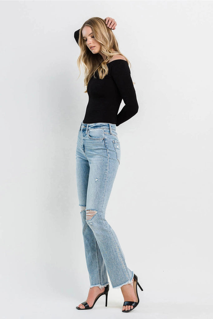 Pamper High Rise Straight Jeans