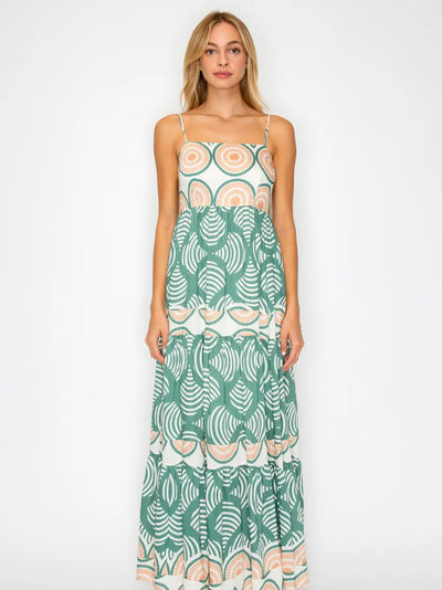 Olive Shell Maxi Dress