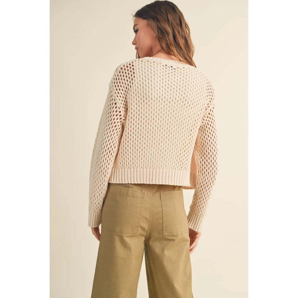 Doris Crochet Knitted Cardigan
