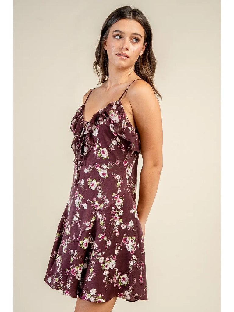 Fall Floral Flowy Dress