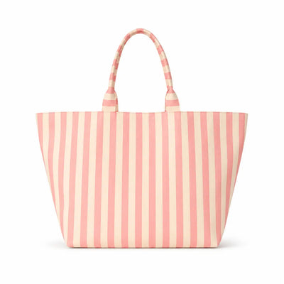 Two-Tone Striped Tote Bag