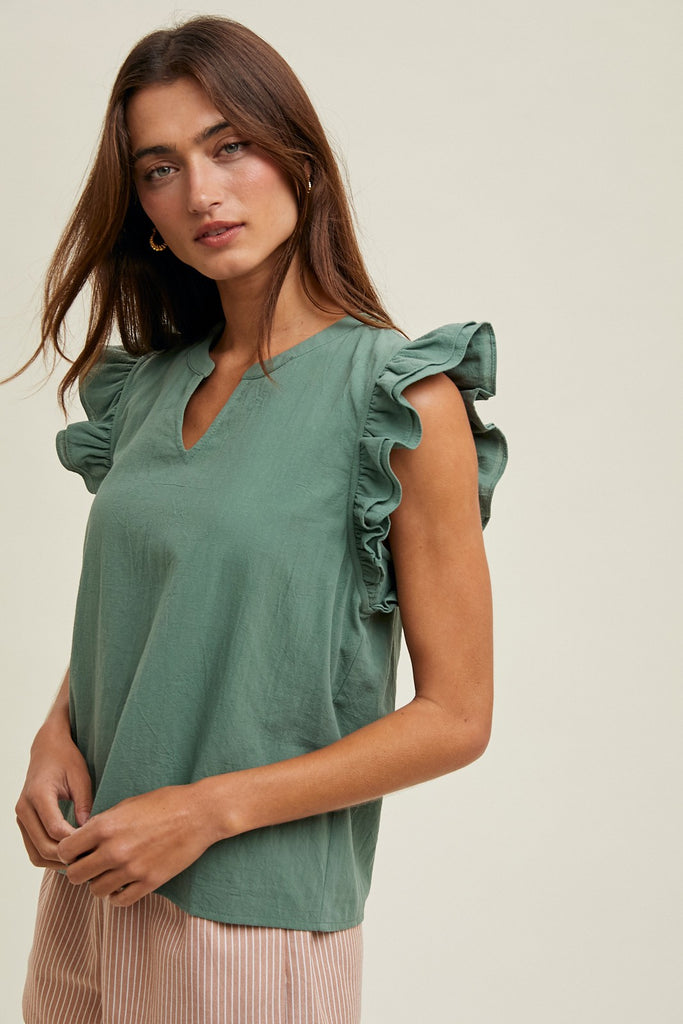 Reena Ruffle Sleeve Top