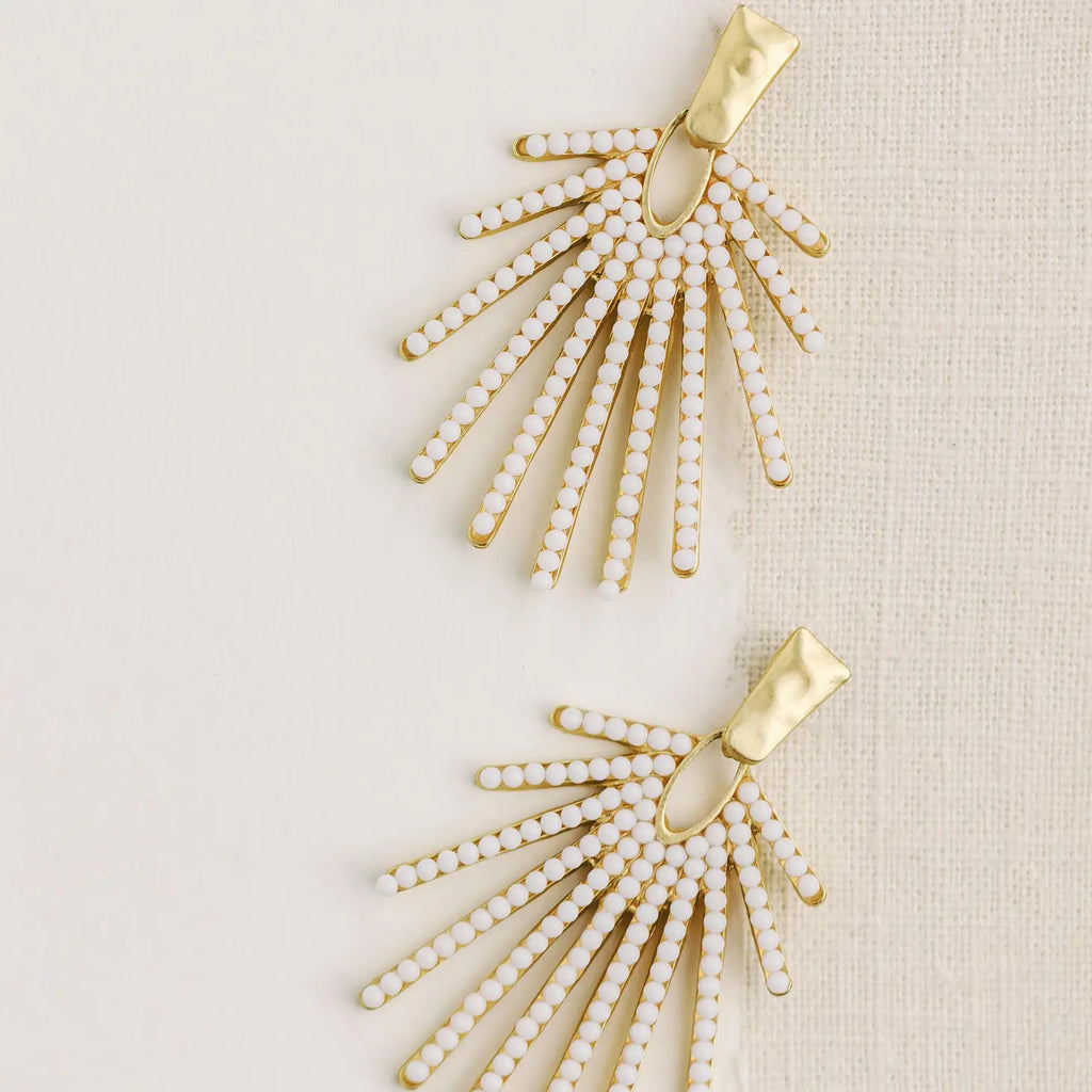 Sunburst Statement Drop Earrings