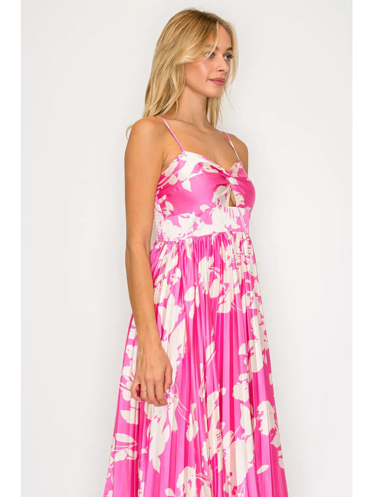 Eos Blossom Pleat Maxi Dress