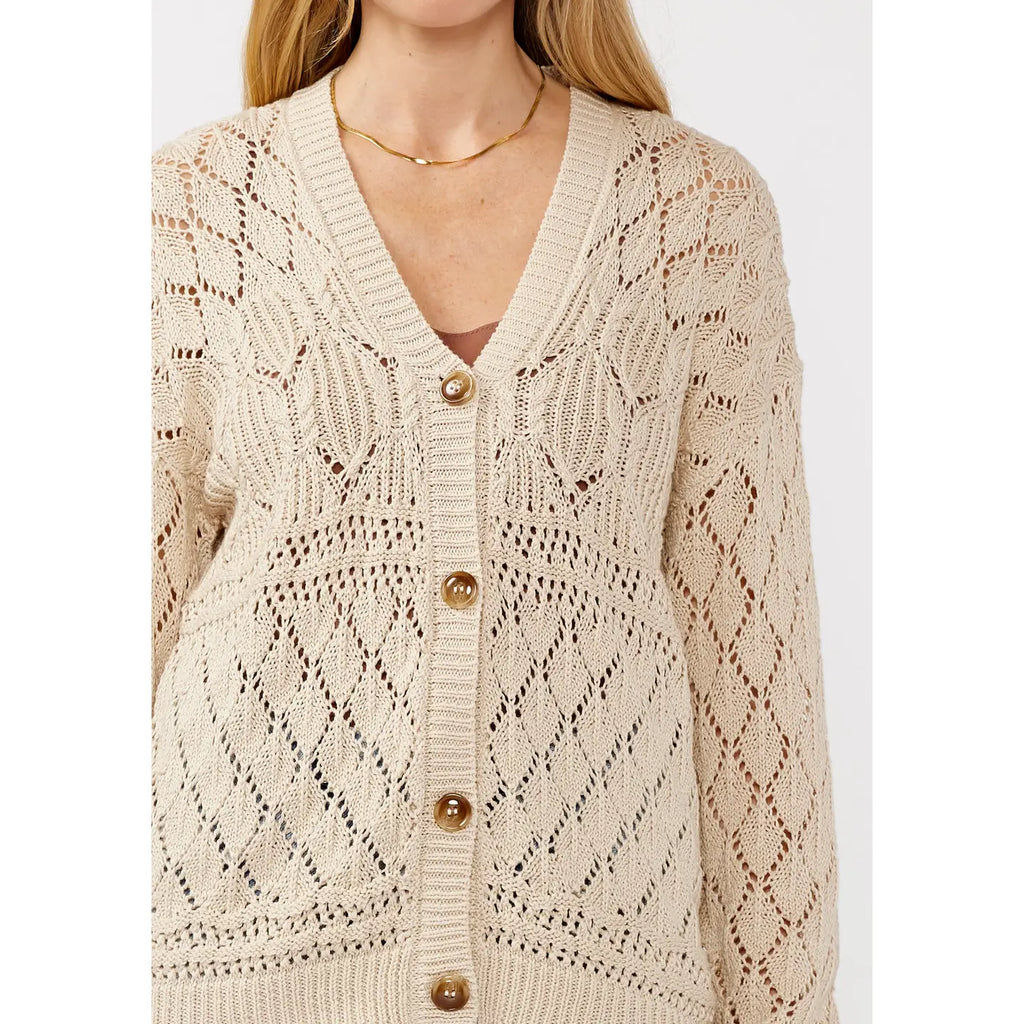 Gwen Ribbed Sweater Cardigan