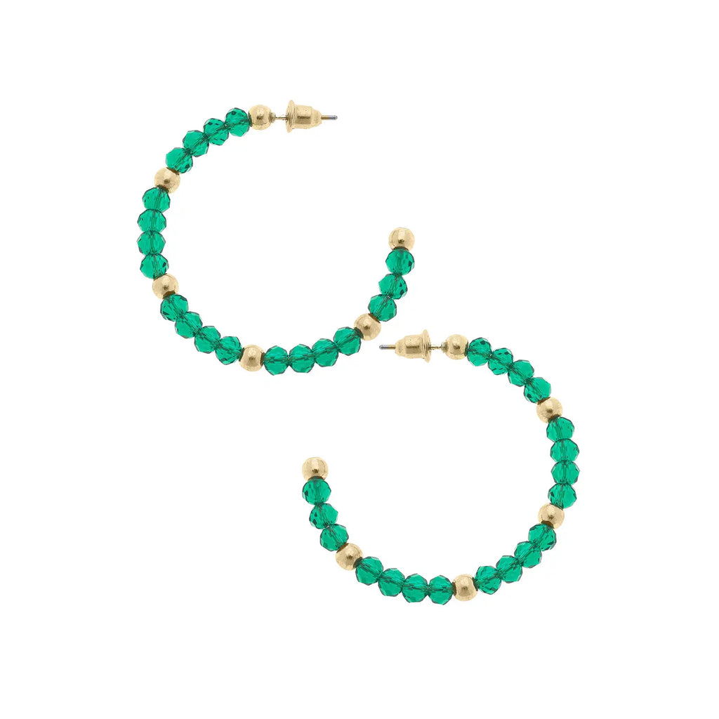 Gabbi Beaded Glass Hoop Earrings