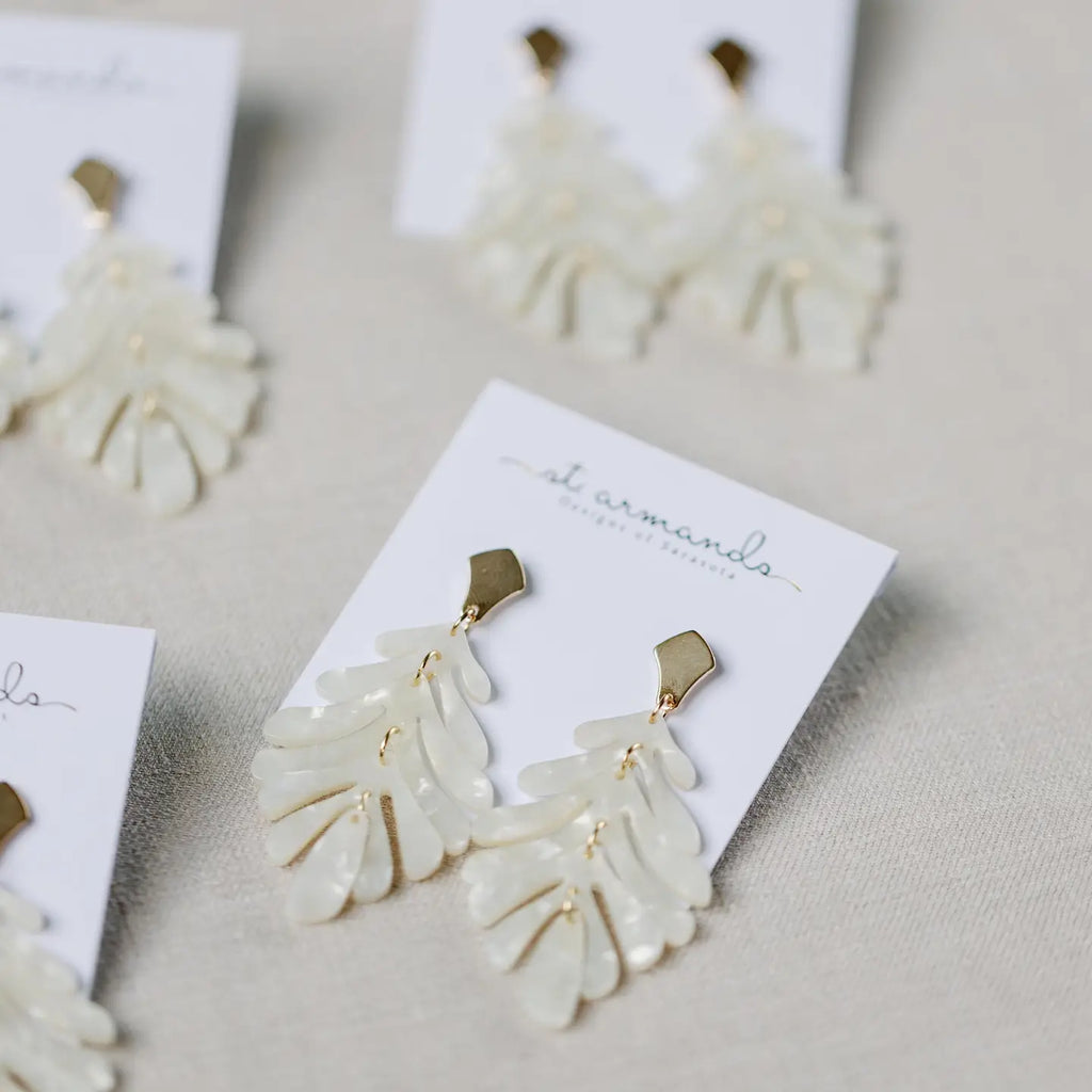 White Petite Palm Drops