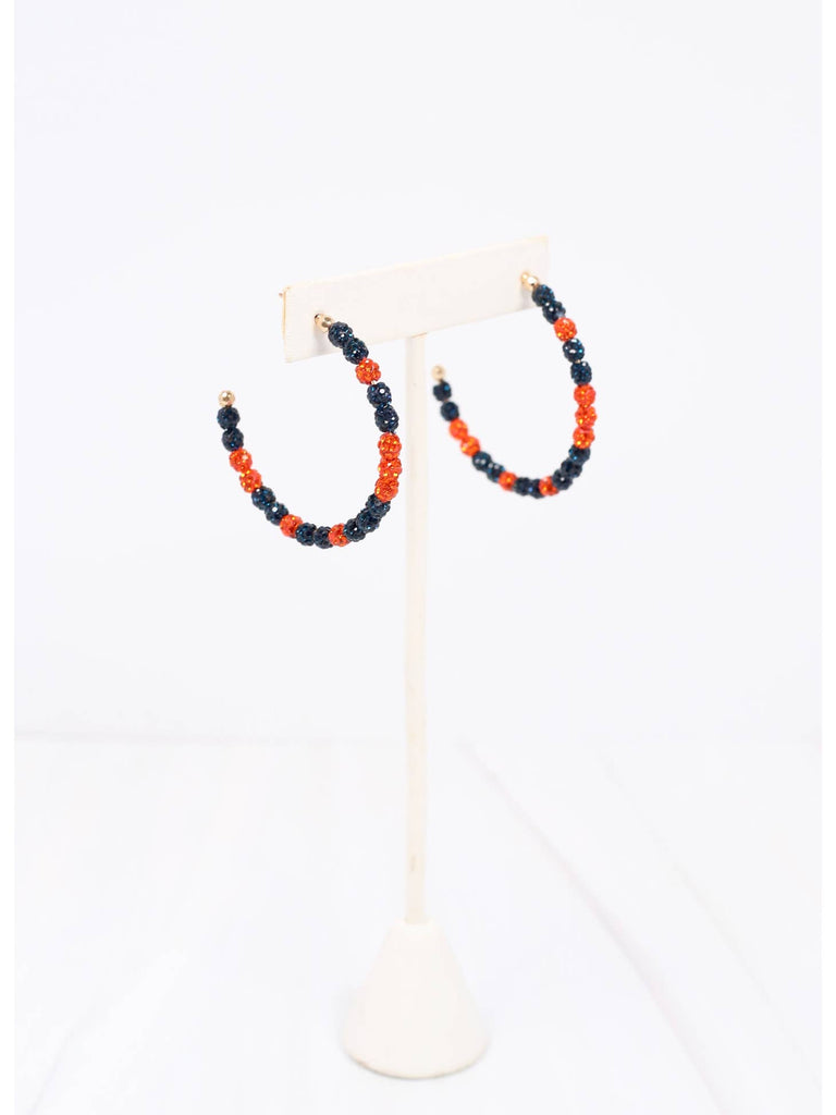 School Pride Pave Hoop Earring