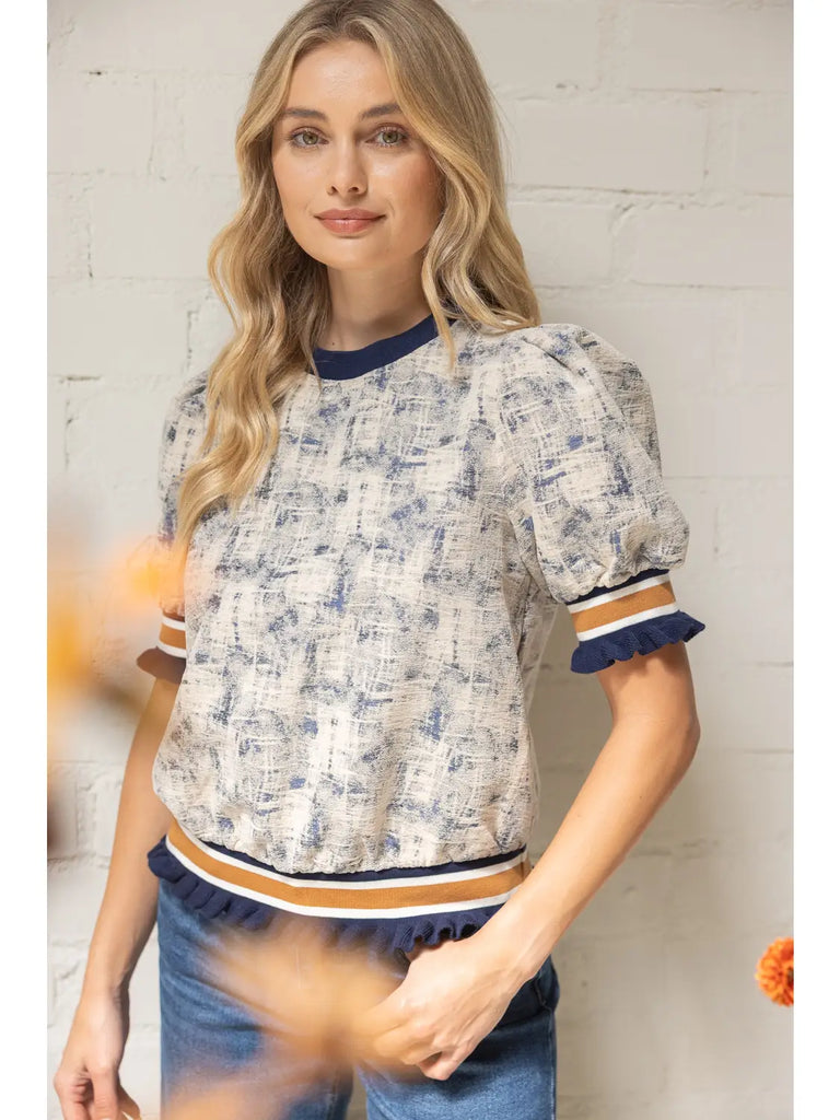 Alicia Ruffled Detail Top