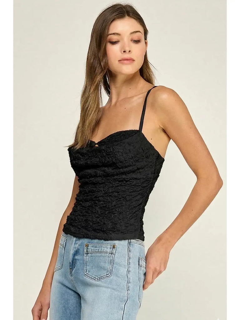 Lace Draped Cami Top