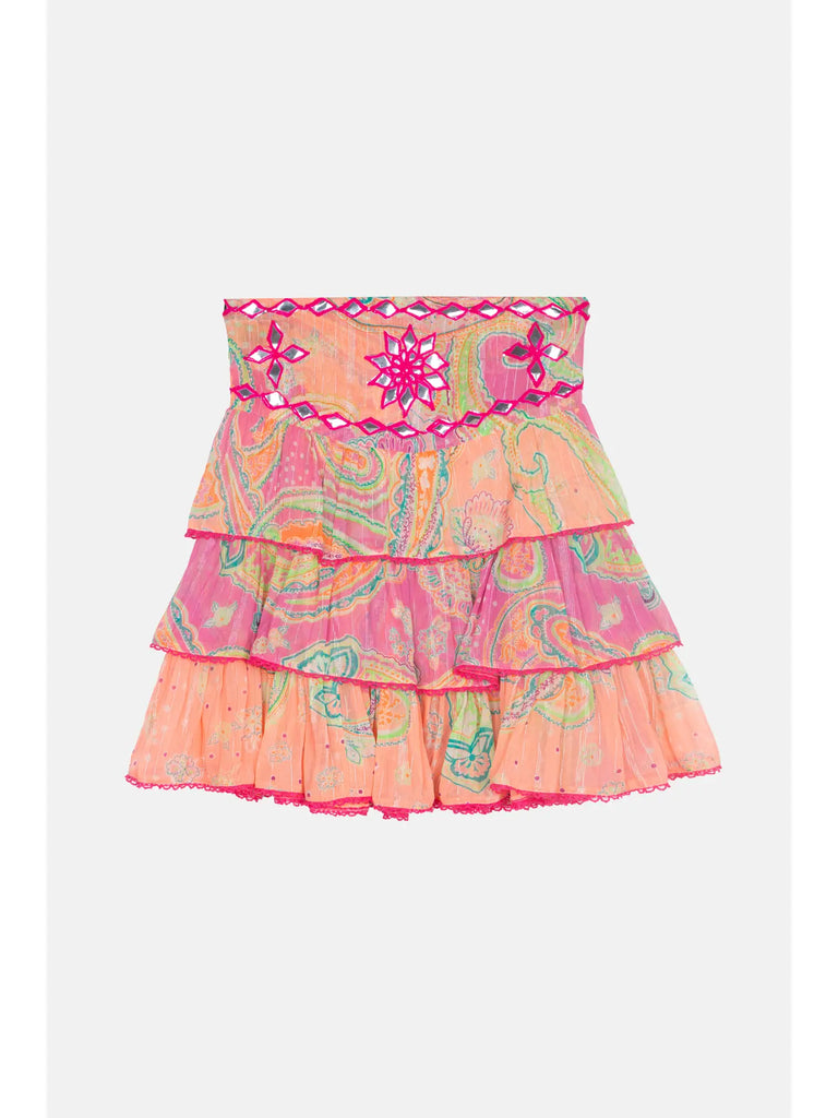 Bahamas Orange Mini Skirt Set