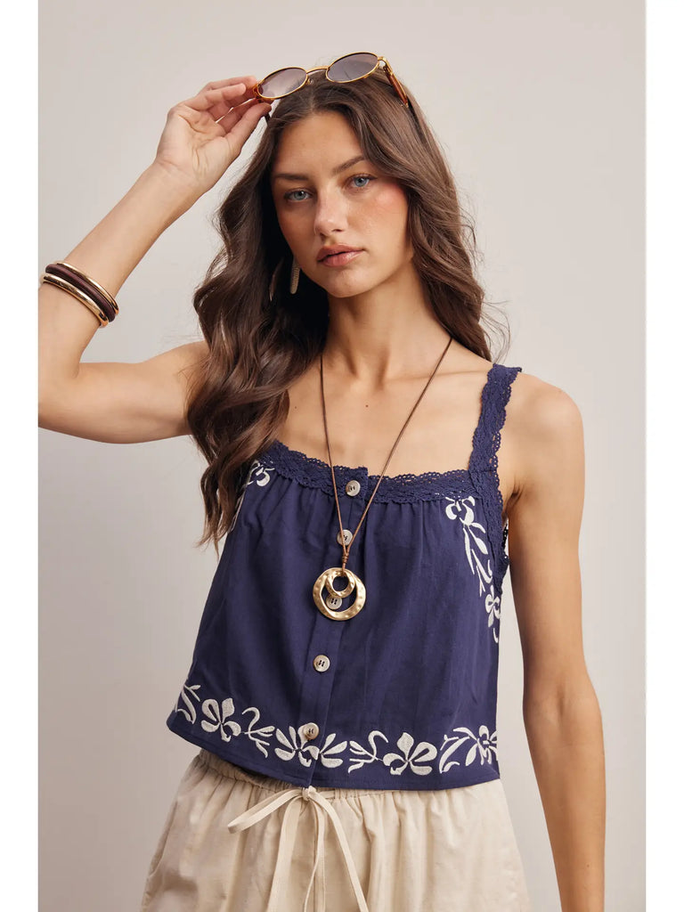 Malone Embroidered Tank