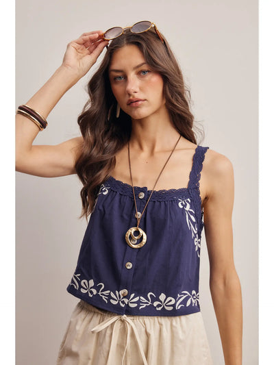 Malone Embroidered Tank