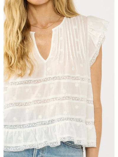 Lauren Ruffle Sleeve Top