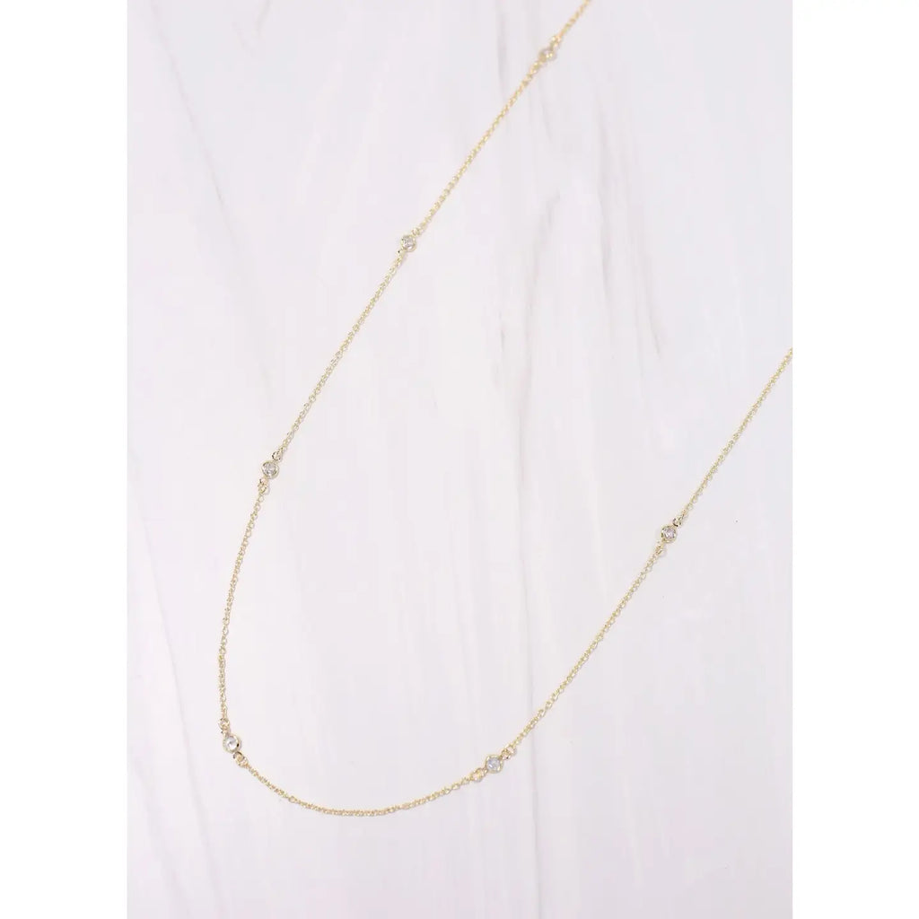 Carleton Cz Necklace Gold