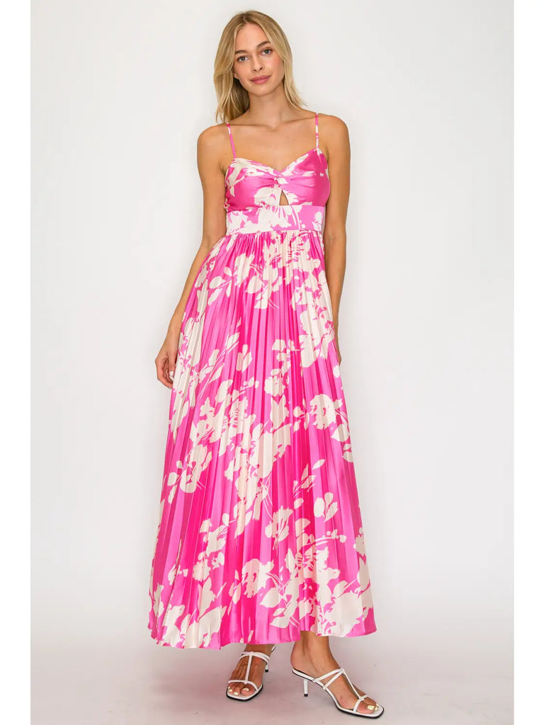 Eos Blossom Pleat Maxi Dress