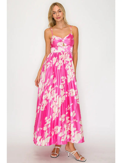 Eos Blossom Pleat Maxi Dress