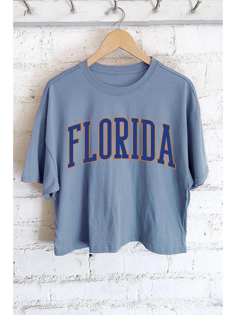 Florida Puff Graphic Long Crop Top