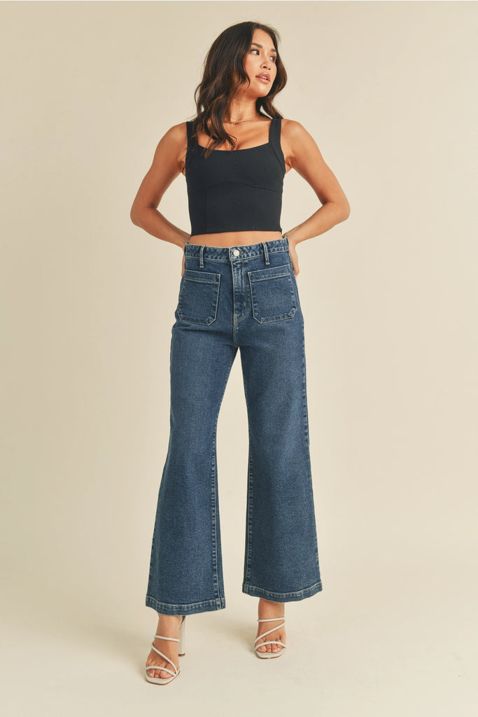 Patch Pocket Wide Leg