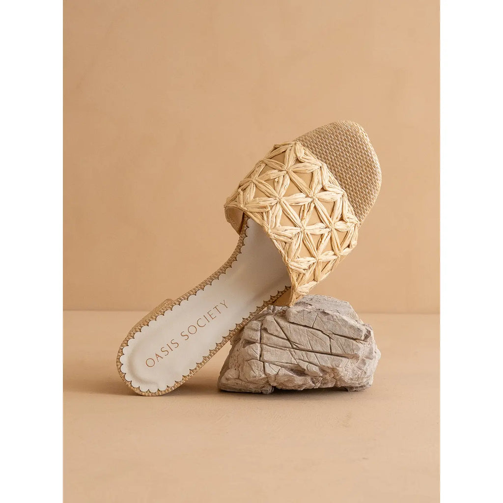 The Winona Raffia Block Heel