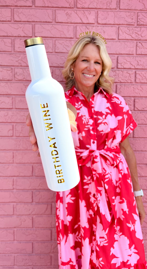 Stainless Steel Wine Bottle - Birthday Wine