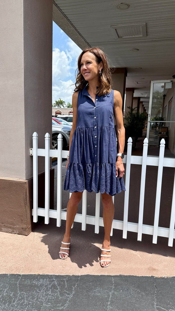 Navy Lady Mini Dress