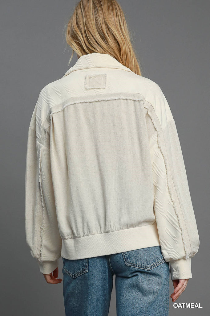 Two-Way Jacquard Jacket