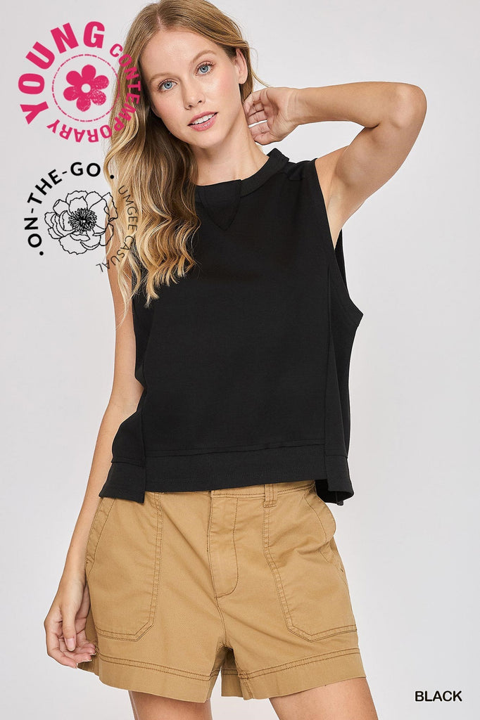 Robbie Sleeveless Luxeknit Cropped Top