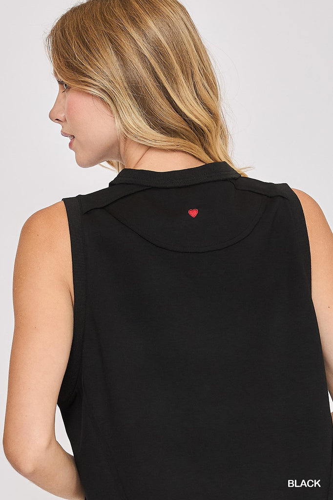 Robbie Sleeveless Luxeknit Cropped Top