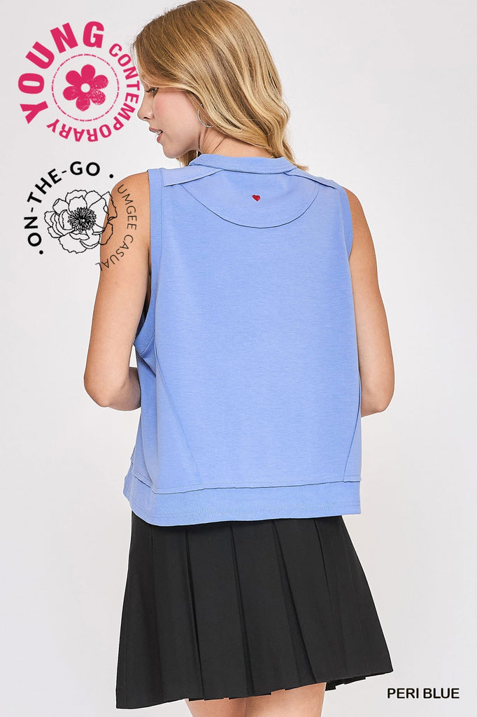 Robbie Sleeveless Luxeknit Cropped Top