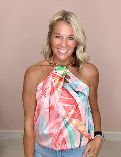 Cassidy Tank with Chain Detail