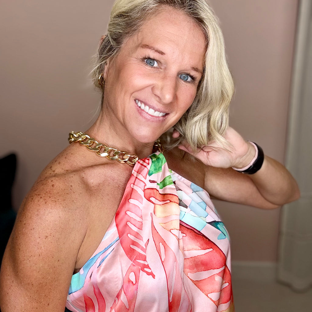 Cassidy Tank with Chain Detail