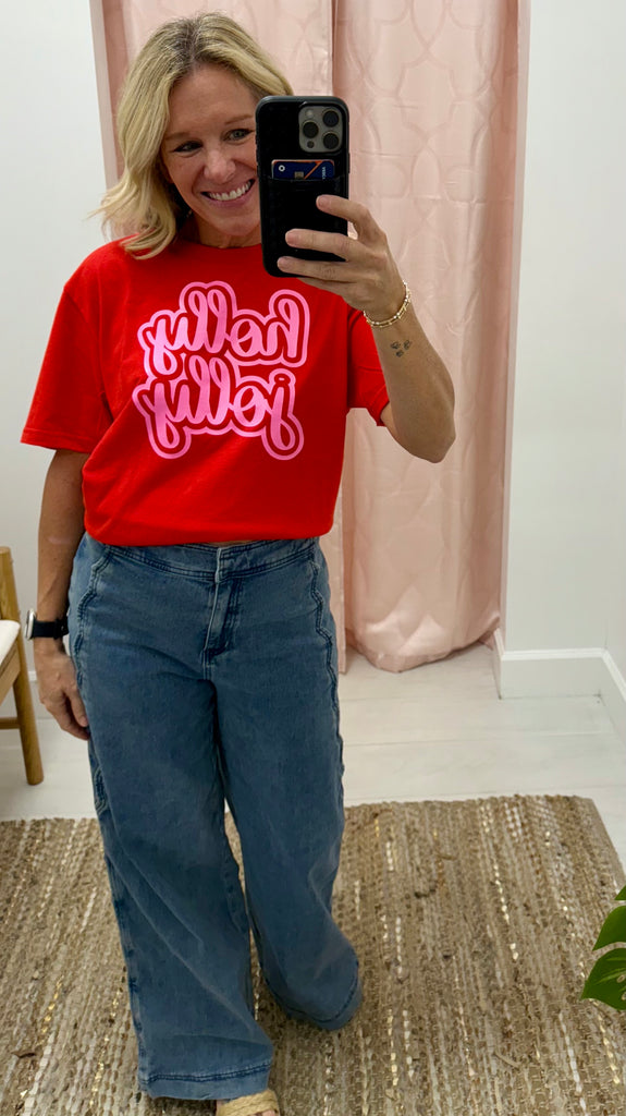 Holly Jolly Tee Pink