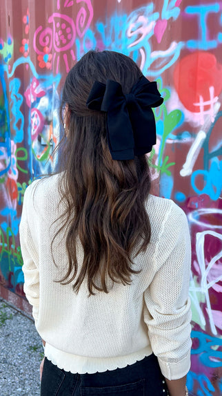 Gino Hair Bow Black