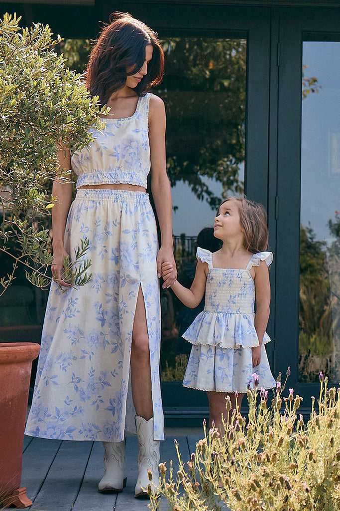 Blue Rose Mini Dress