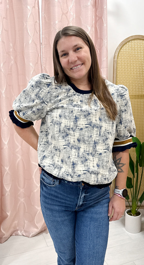 Alicia Ruffled Detail Top