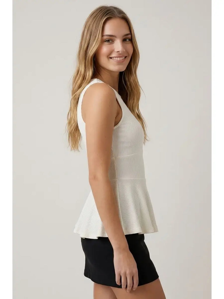 Corset Line Ribbed Top