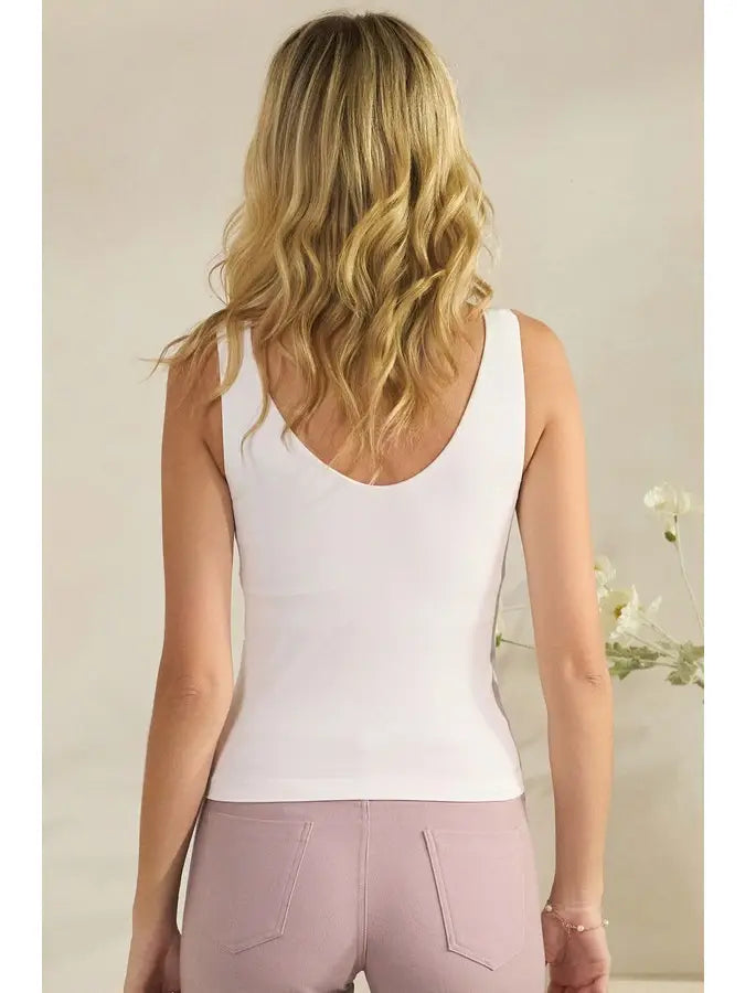 Women's Reversible Seamless Tank with Built-in Bra