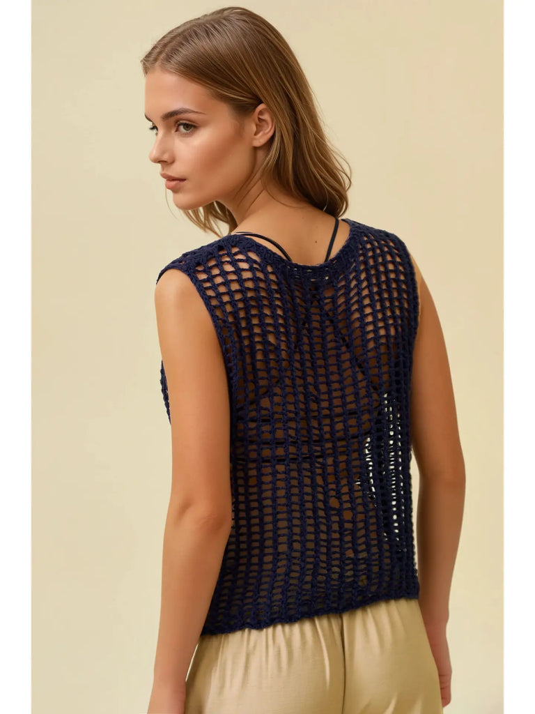 Chunky Open Stitch Sweater Tank
