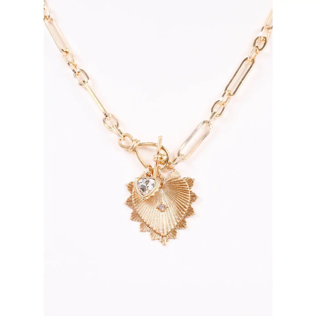 Brogan Heart Necklace Gold