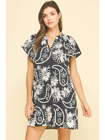 Billie Embroidered Mini Dress