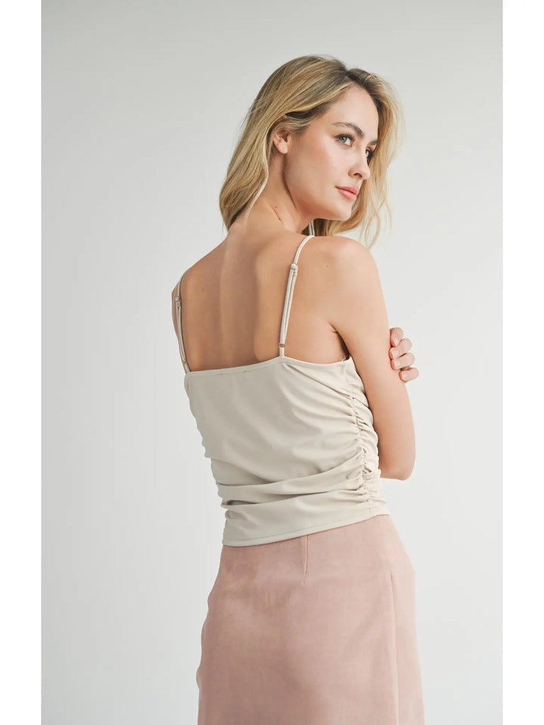 On Point Ruched Knit Tank