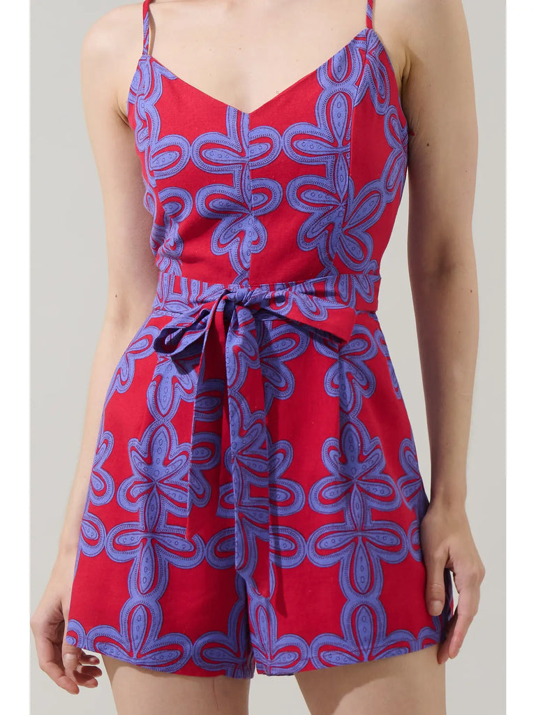 Rory Floral Kirsten Tie Romper