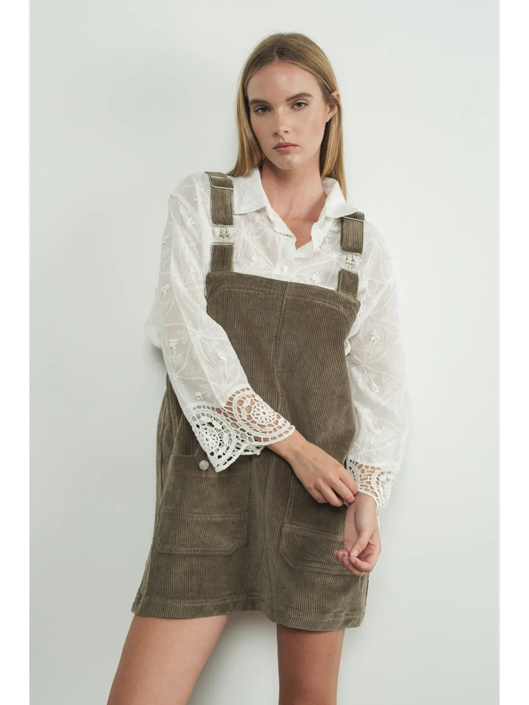 Drew Corduroy Overall Dress