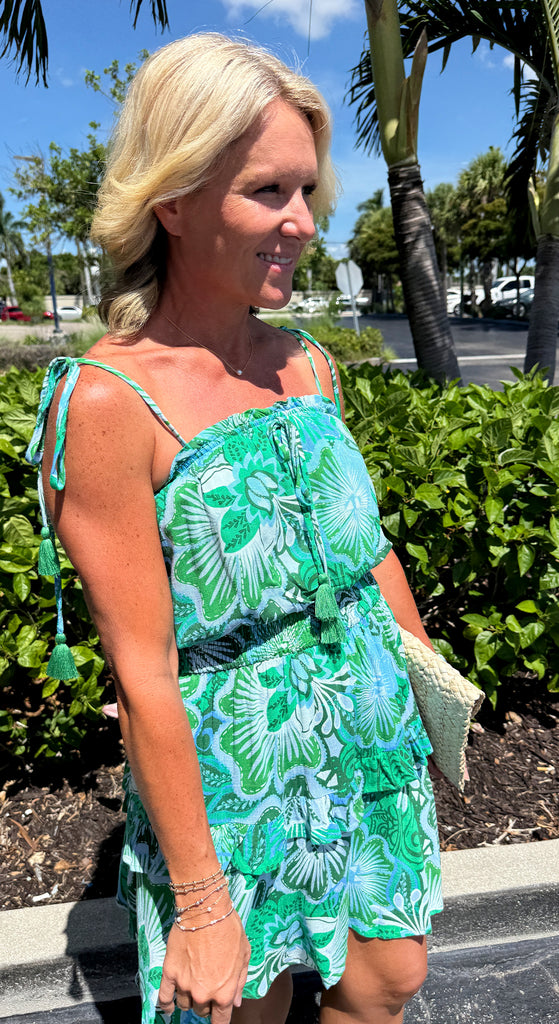 Tanti Floral Salta Ruffle Mini Dress