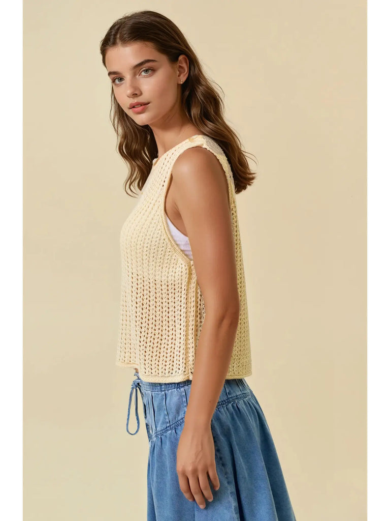 Open Stitch Tank Top