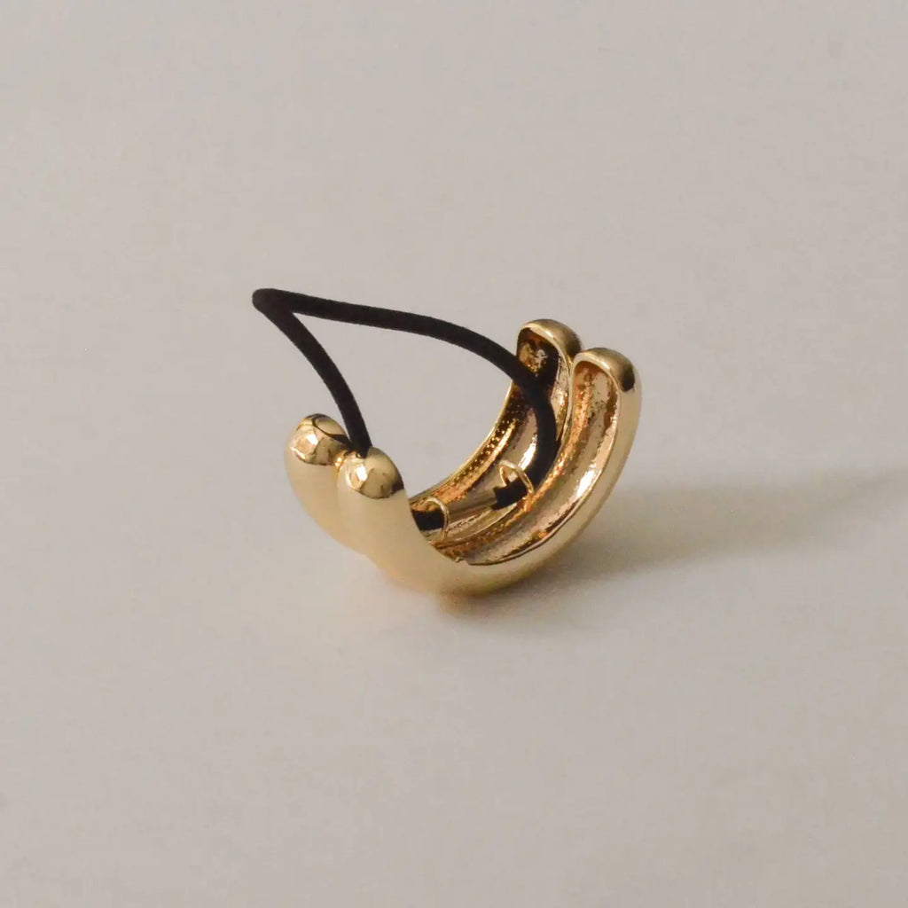 Wide Double Arch Metal Ponytail Hair Tie